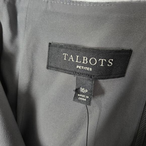 Talbots Wool Blend Sequin Pencil Skirt sz 16P Gray Scalloped Hem - Picture 11 of 15